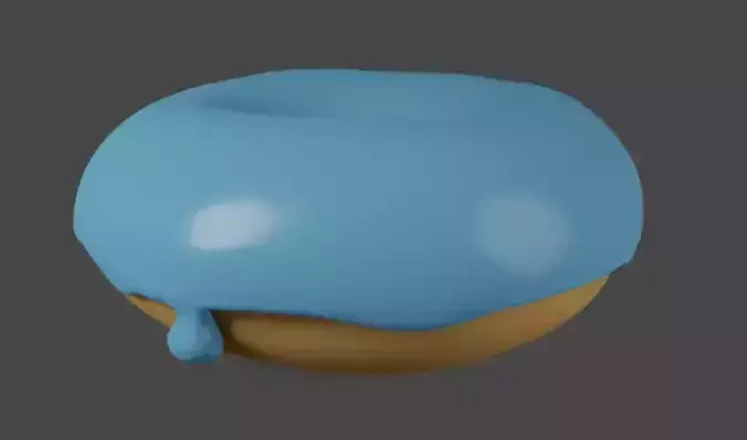 low-poly doughnut prop Low-poly 3D model