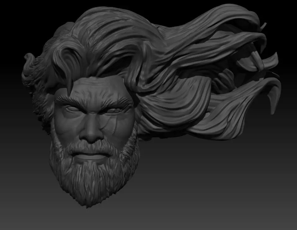 Merciless Bruce Wayne head sculpt for McFarlane figure 3D print model