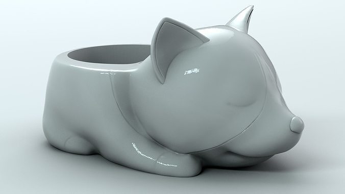 Dog in Vase 3D print  3D print model