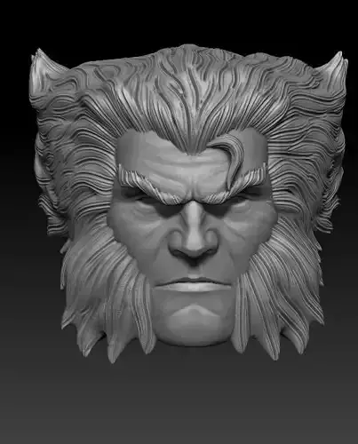 Wolverine Logan head sculpt for figure