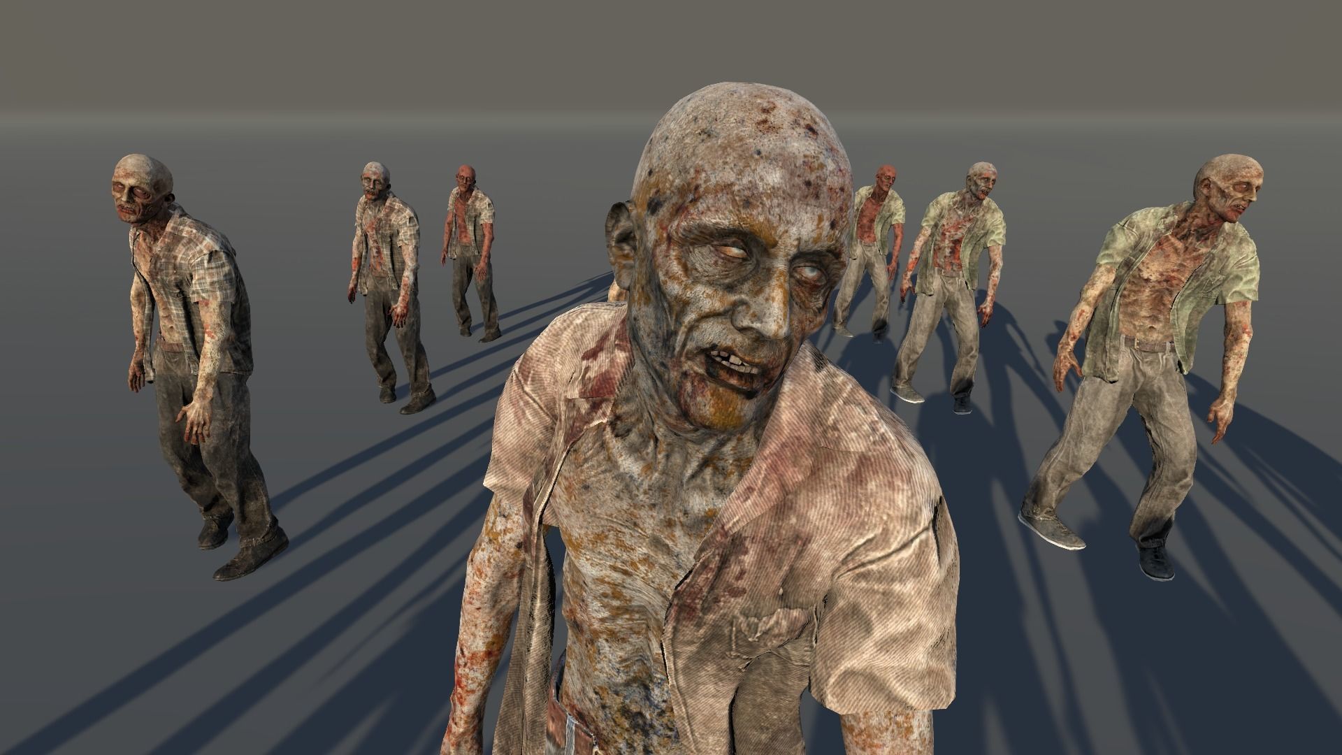 Zombie Civilian Male 04 Low-poly 3D model_7