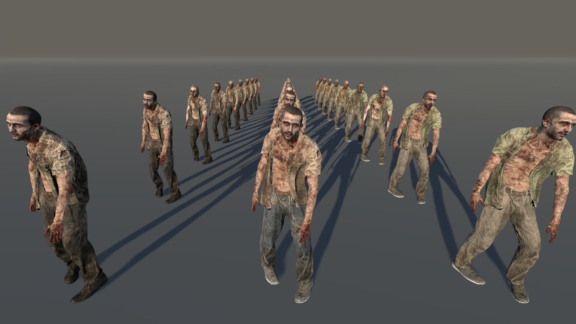 Zombie Civilian Male 04 Low-poly 3D model_1