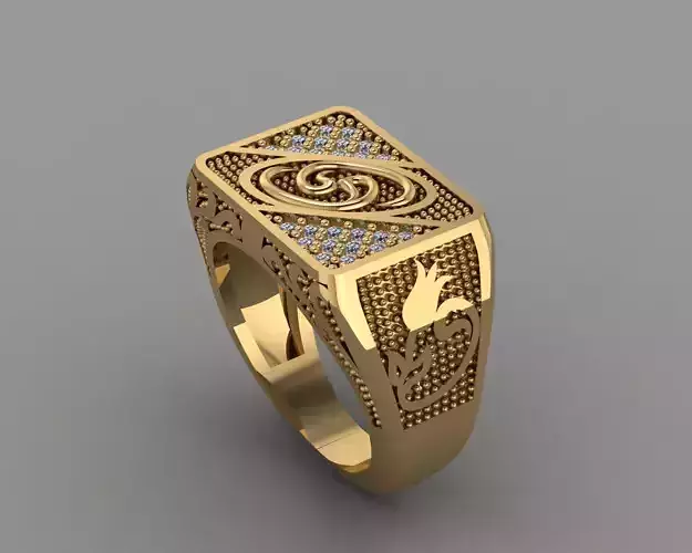 Rings gold ring with intricate design