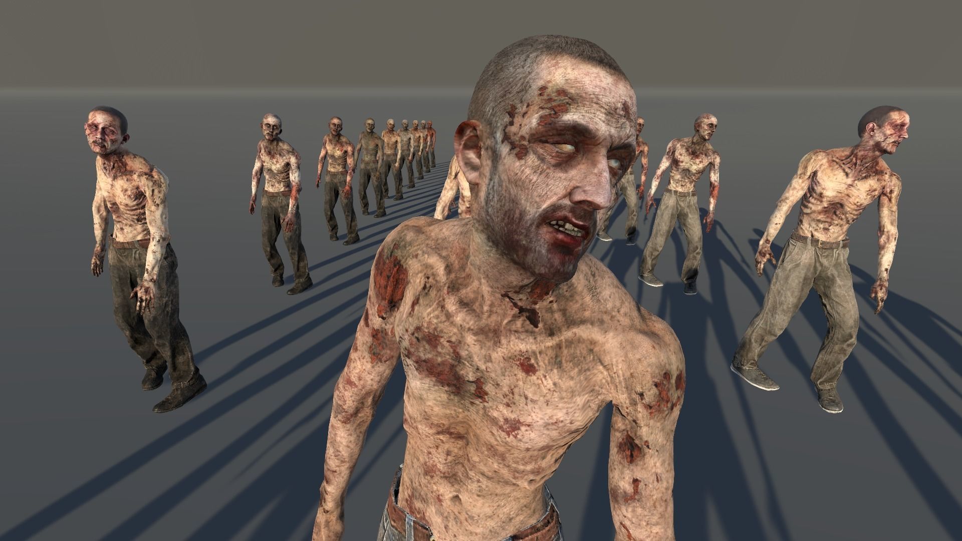 Zombie Civilian Male 05 Low-poly 3D model_3