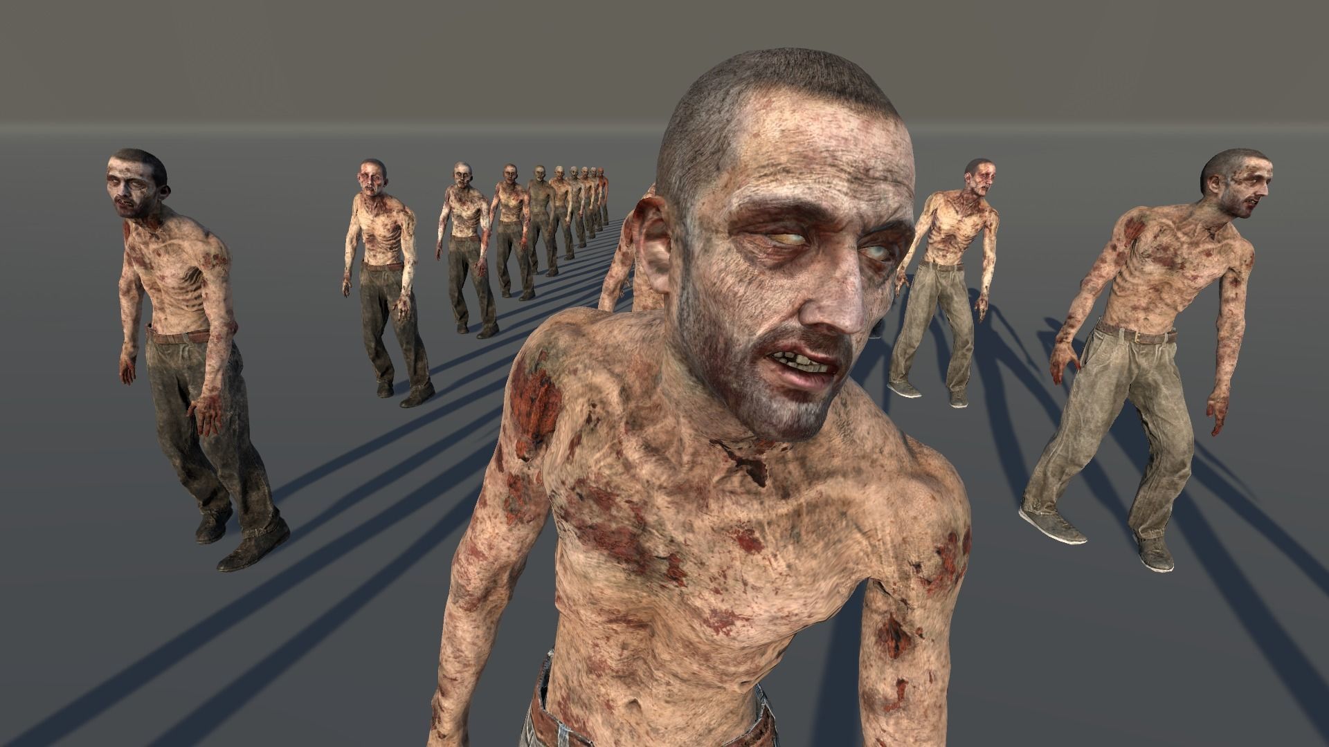 Zombie Civilian Male 05 Low-poly 3D model_2
