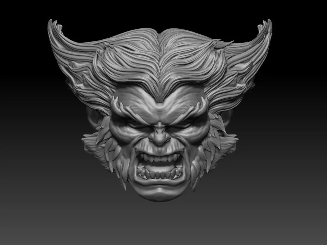 Marvels Beast X-man head sculpt for figure  3D print model_0