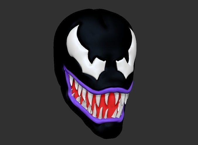 Venom Animated series 1994 head sculpt for figure 3D print model
