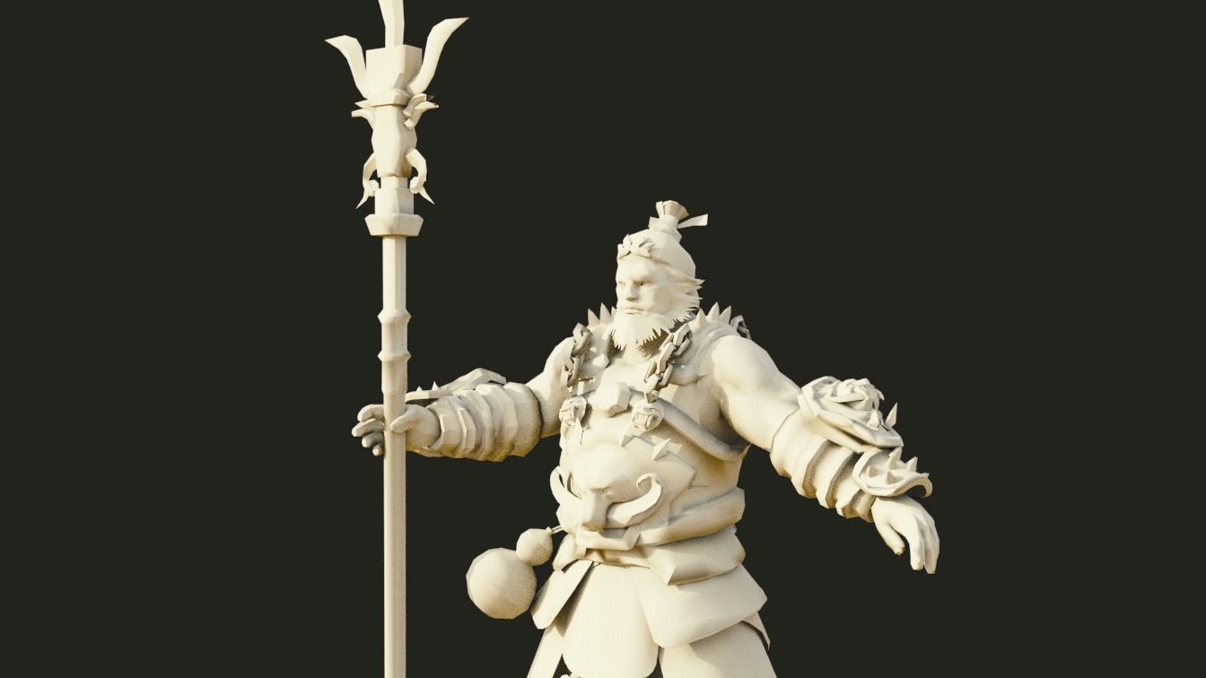 fantasy character 3d model Low-poly 3D model_3
