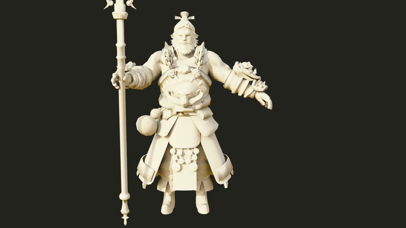 fantasy character 3d model Low-poly 3D model_1