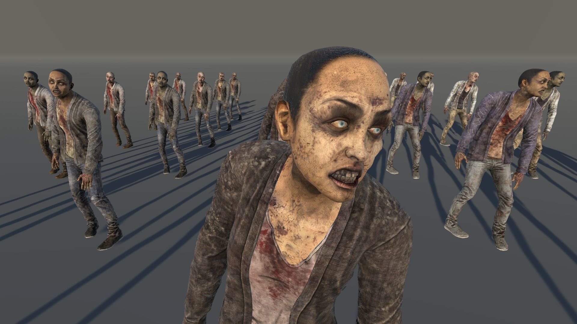 Zombie Civilian Female 01 Low-poly 3D model_2