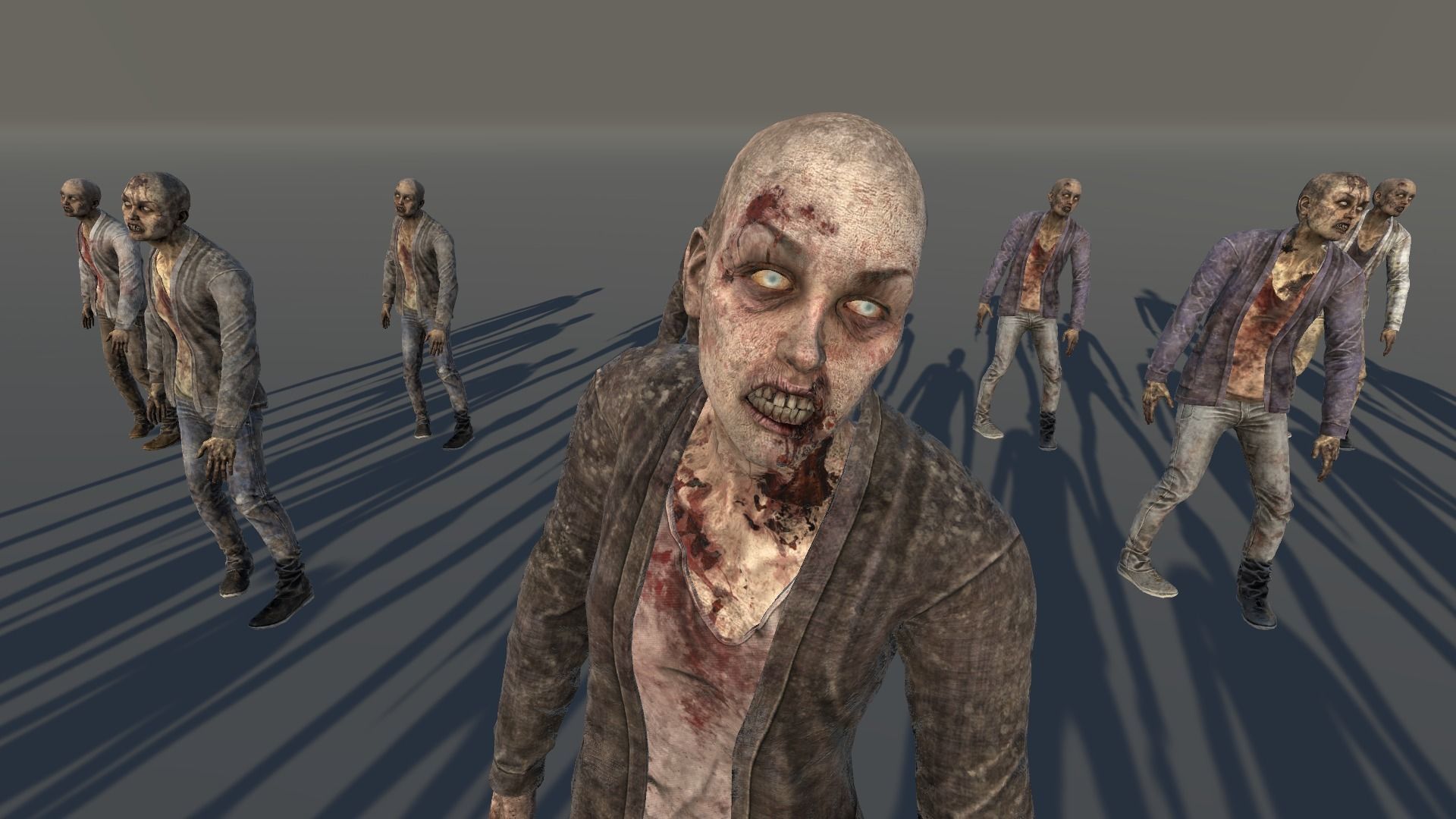 Zombie Civilian Female 01 Low-poly 3D model_5
