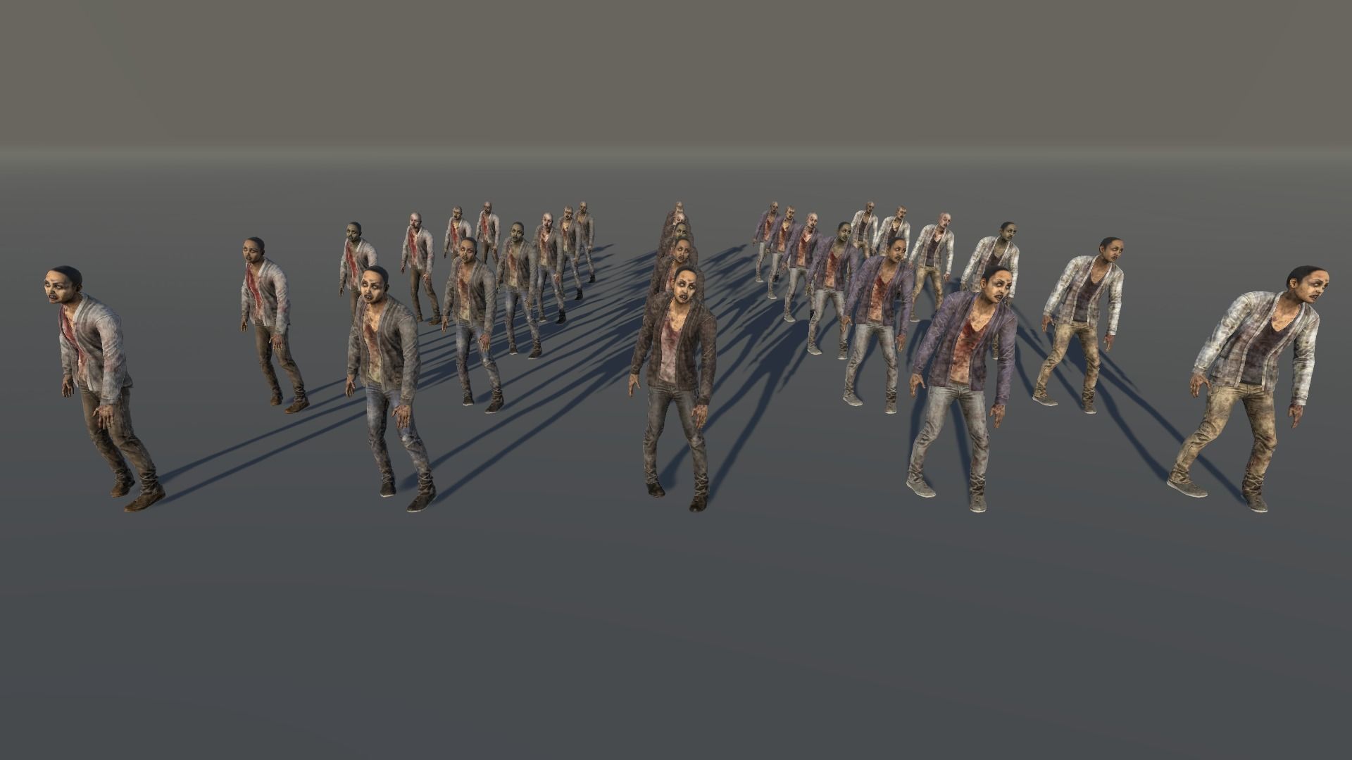 Zombie Civilian Female 01 Low-poly 3D model_1