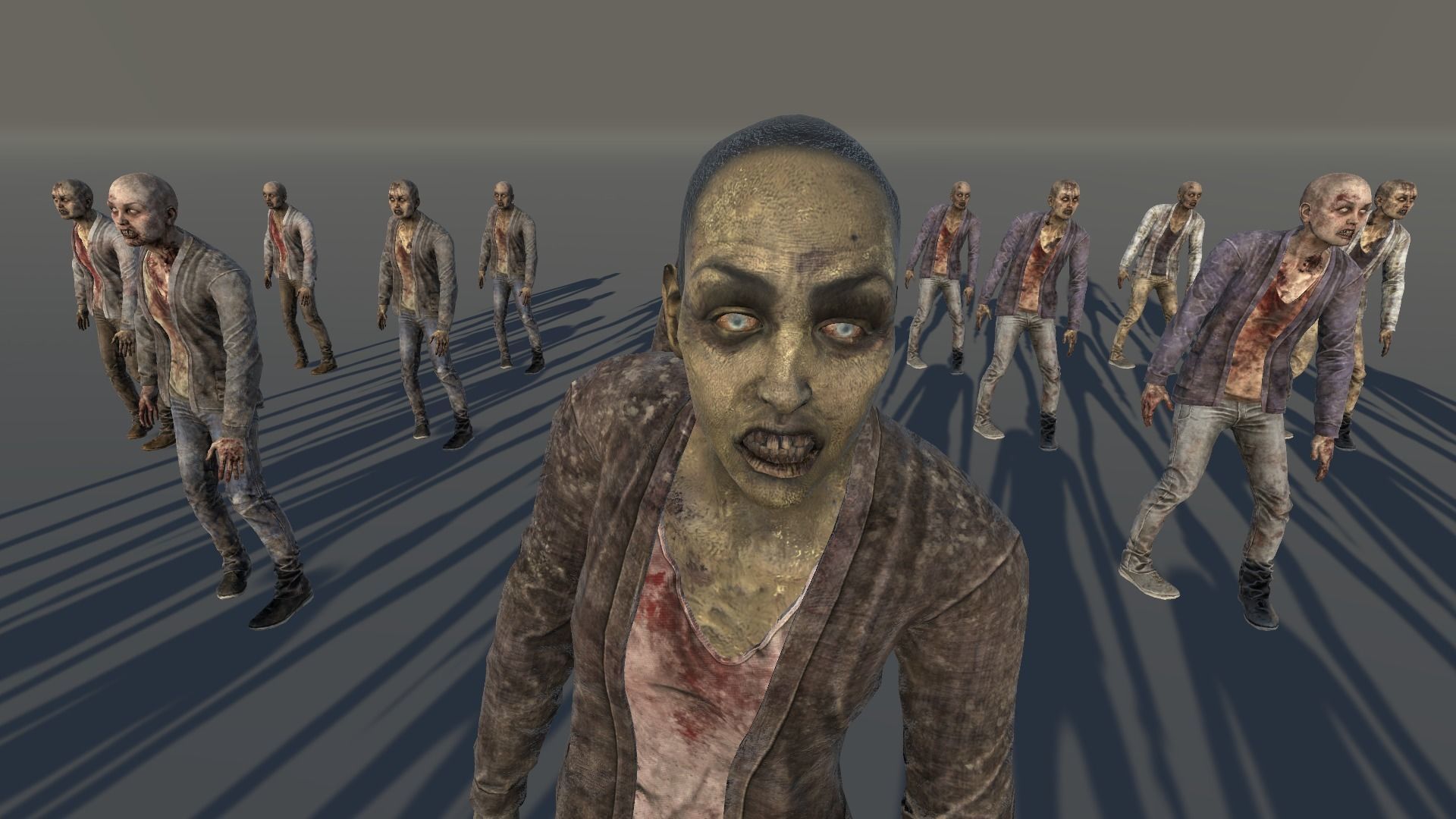 Zombie Civilian Female 01 Low-poly 3D model_4