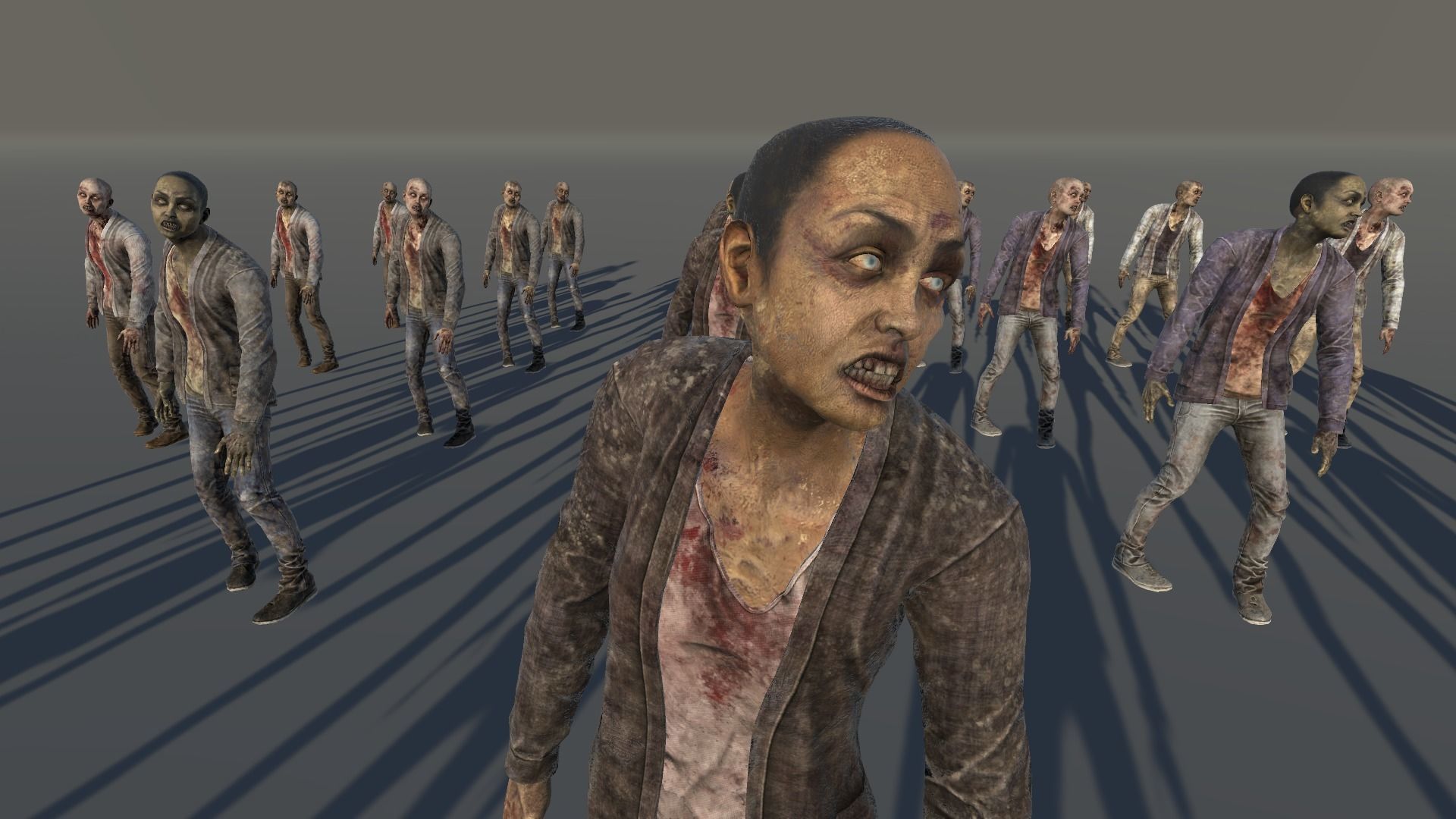 Zombie Civilian Female 01 Low-poly 3D model_3