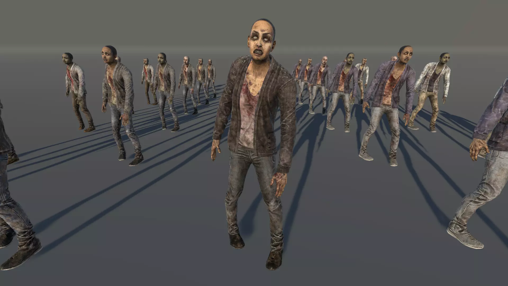 Zombie Civilian Female 01 Low-poly 3D model_0