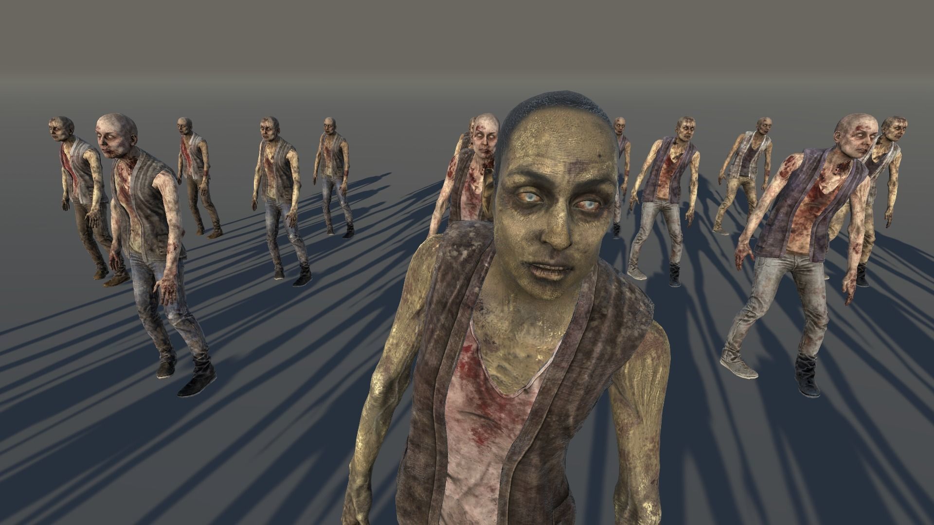 Zombie Civilian Female 02 Low-poly 3D model_4