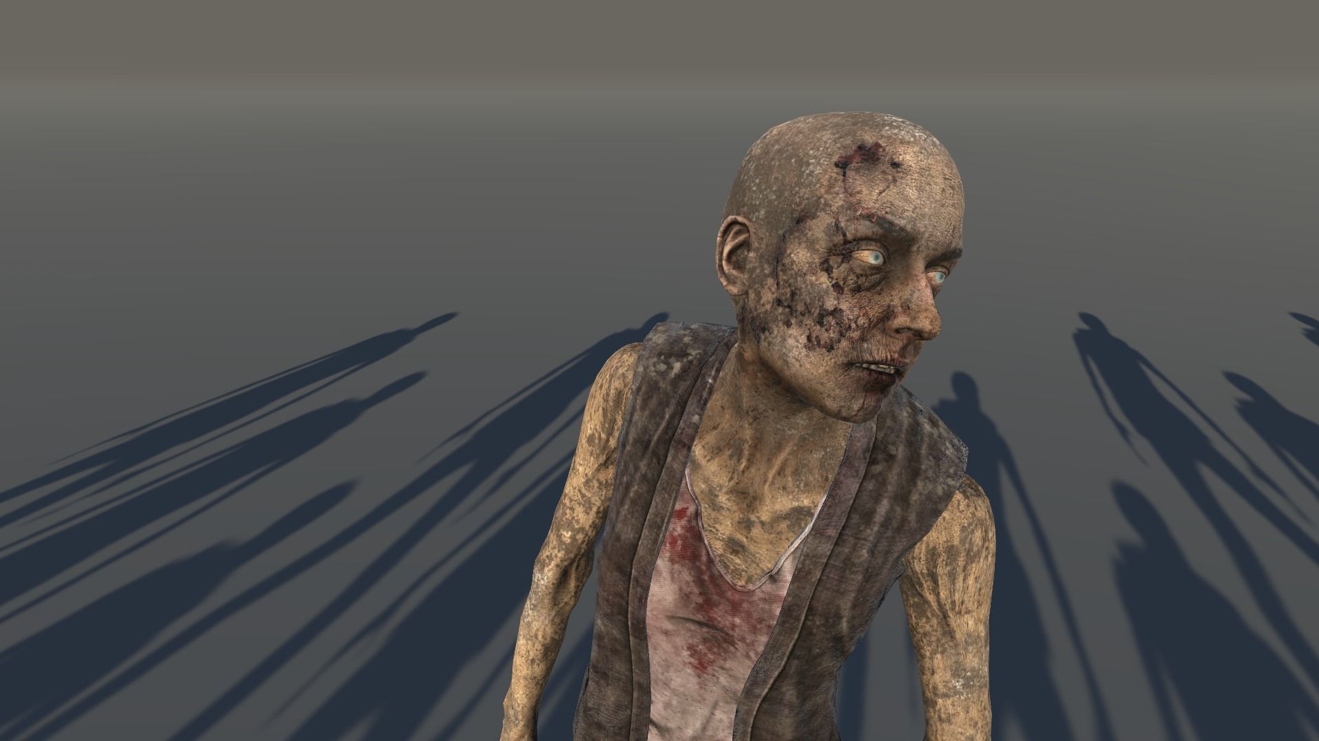 Zombie Civilian Female 02 Low-poly 3D model_7