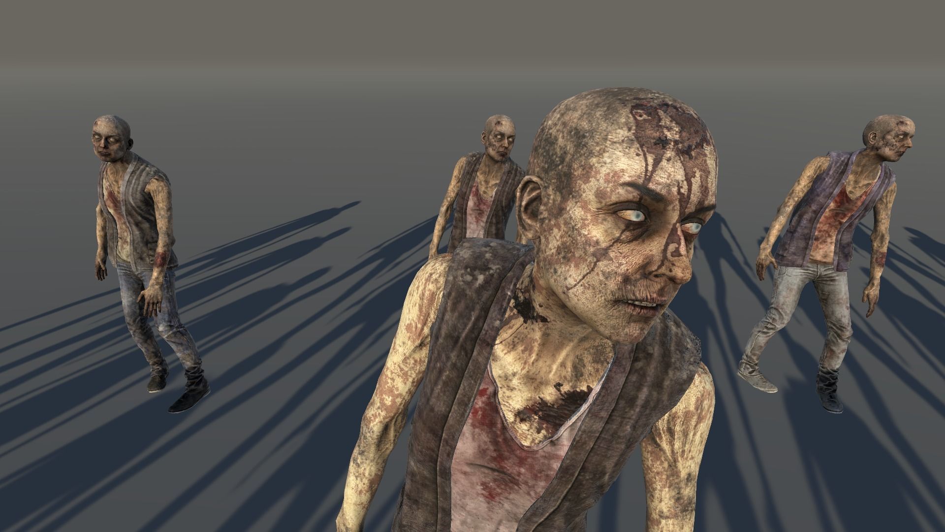 Zombie Civilian Female 02 Low-poly 3D model_6
