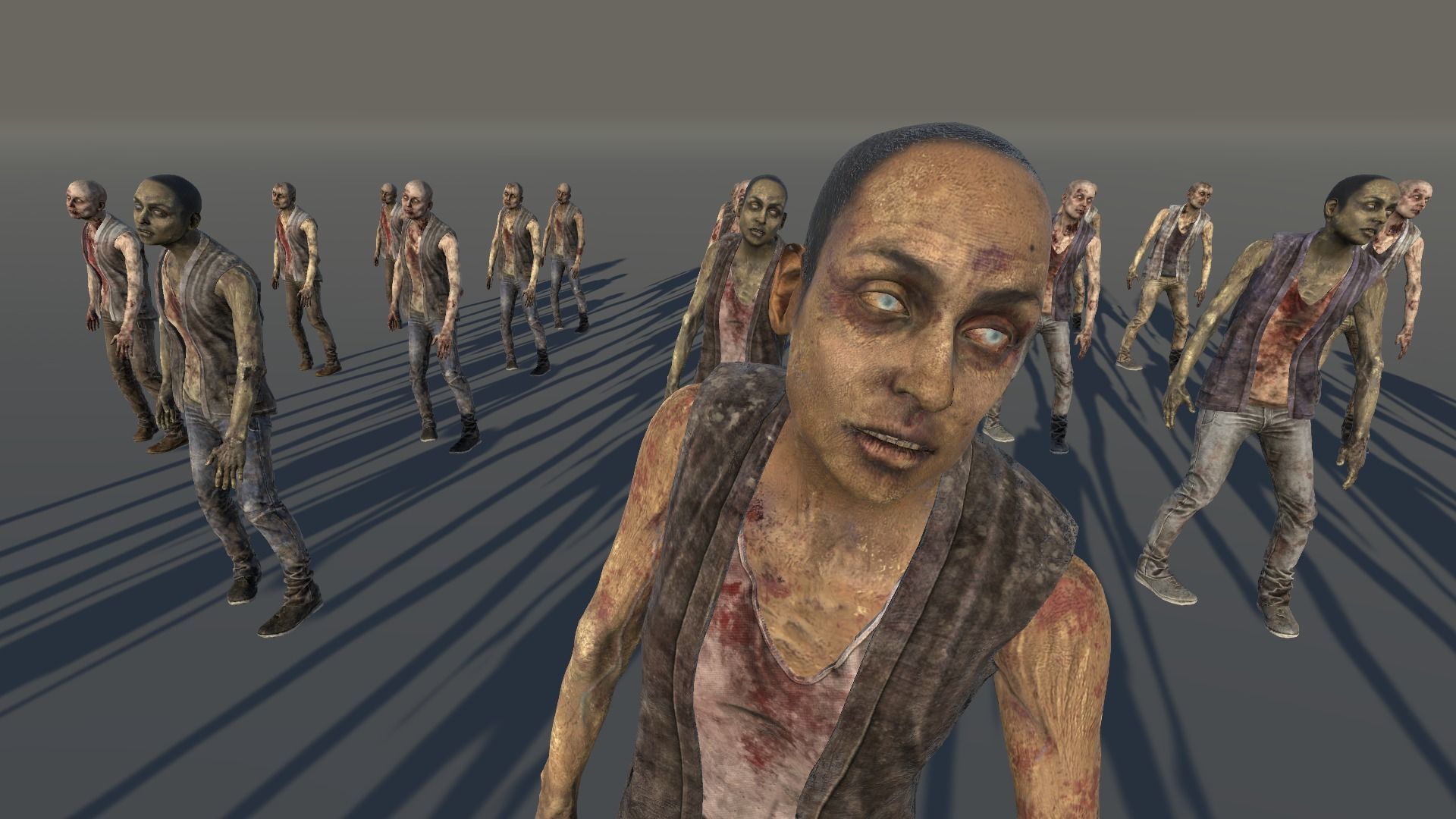 Zombie Civilian Female 02 Low-poly 3D model_3