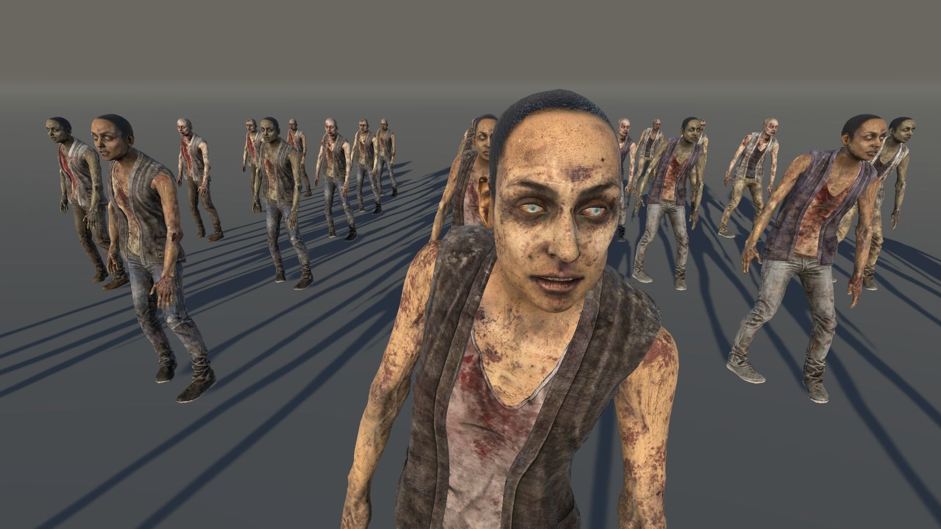 Zombie Civilian Female 02 Low-poly 3D model_2