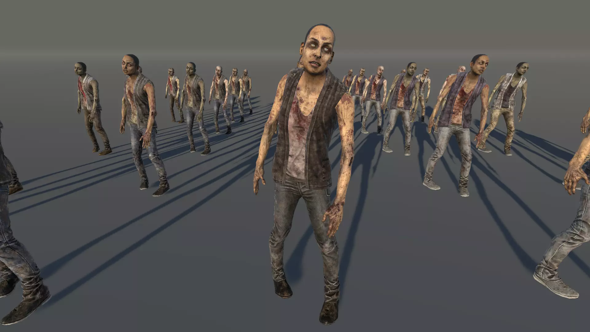 Zombie Civilian Female 02 Low-poly 3D model_0