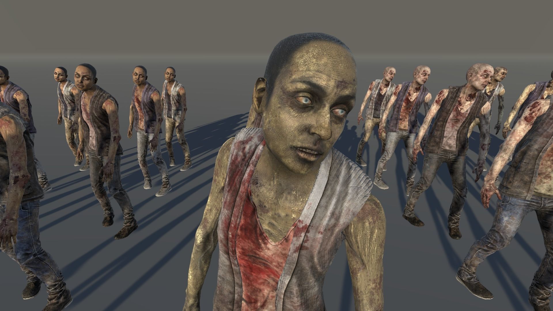 Zombie Civilian Female 03 Low-poly 3D model_4