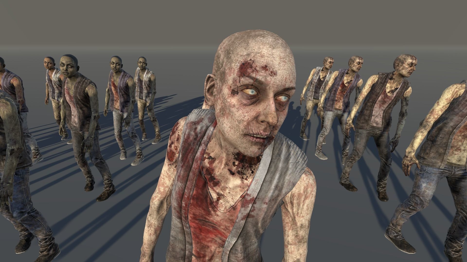 Zombie Civilian Female 03 Low-poly 3D model_5