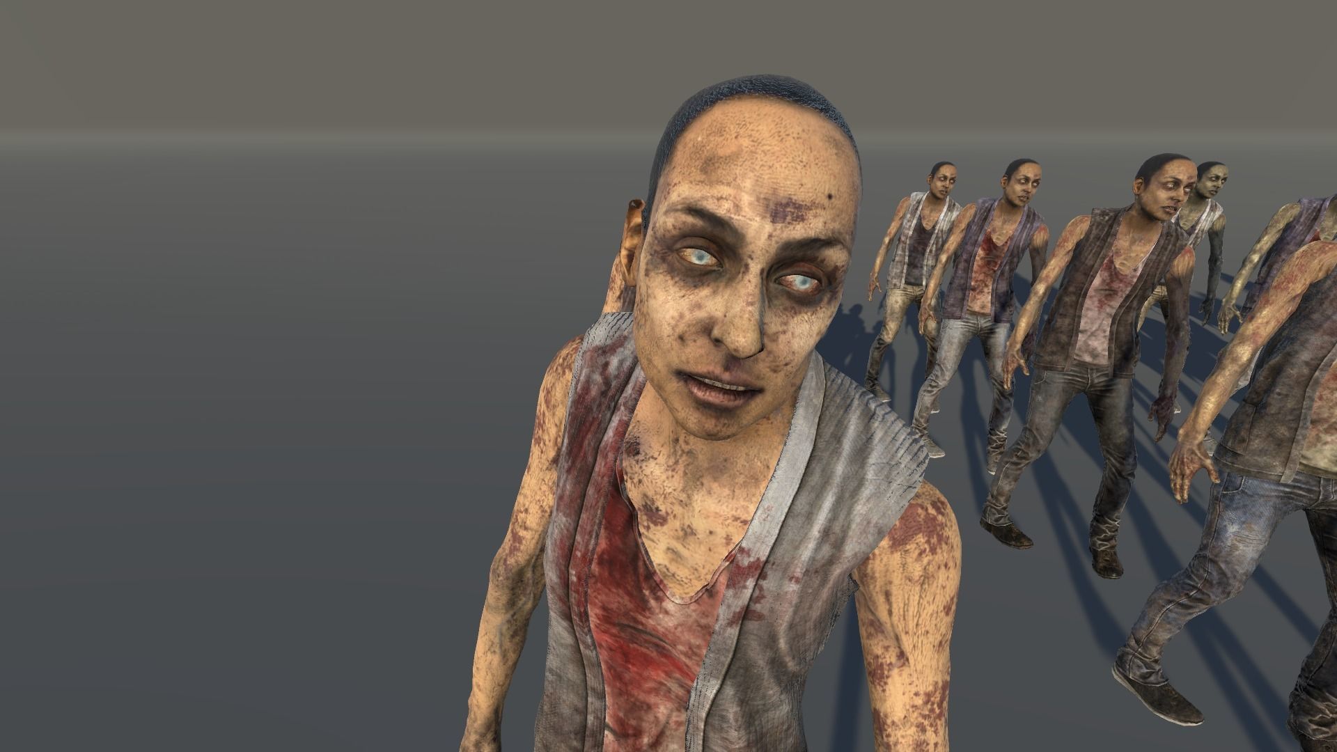 Zombie Civilian Female 03 Low-poly 3D model_2