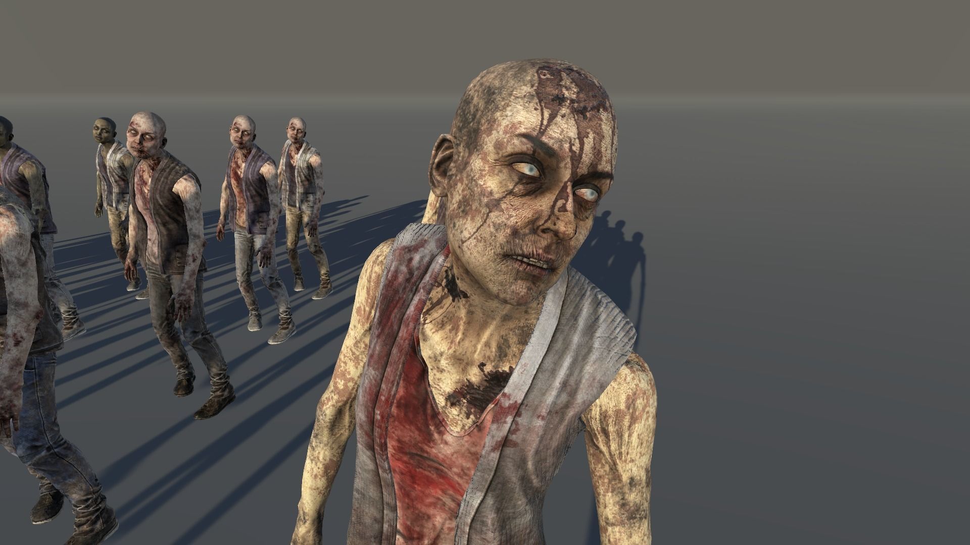 Zombie Civilian Female 03 Low-poly 3D model_6