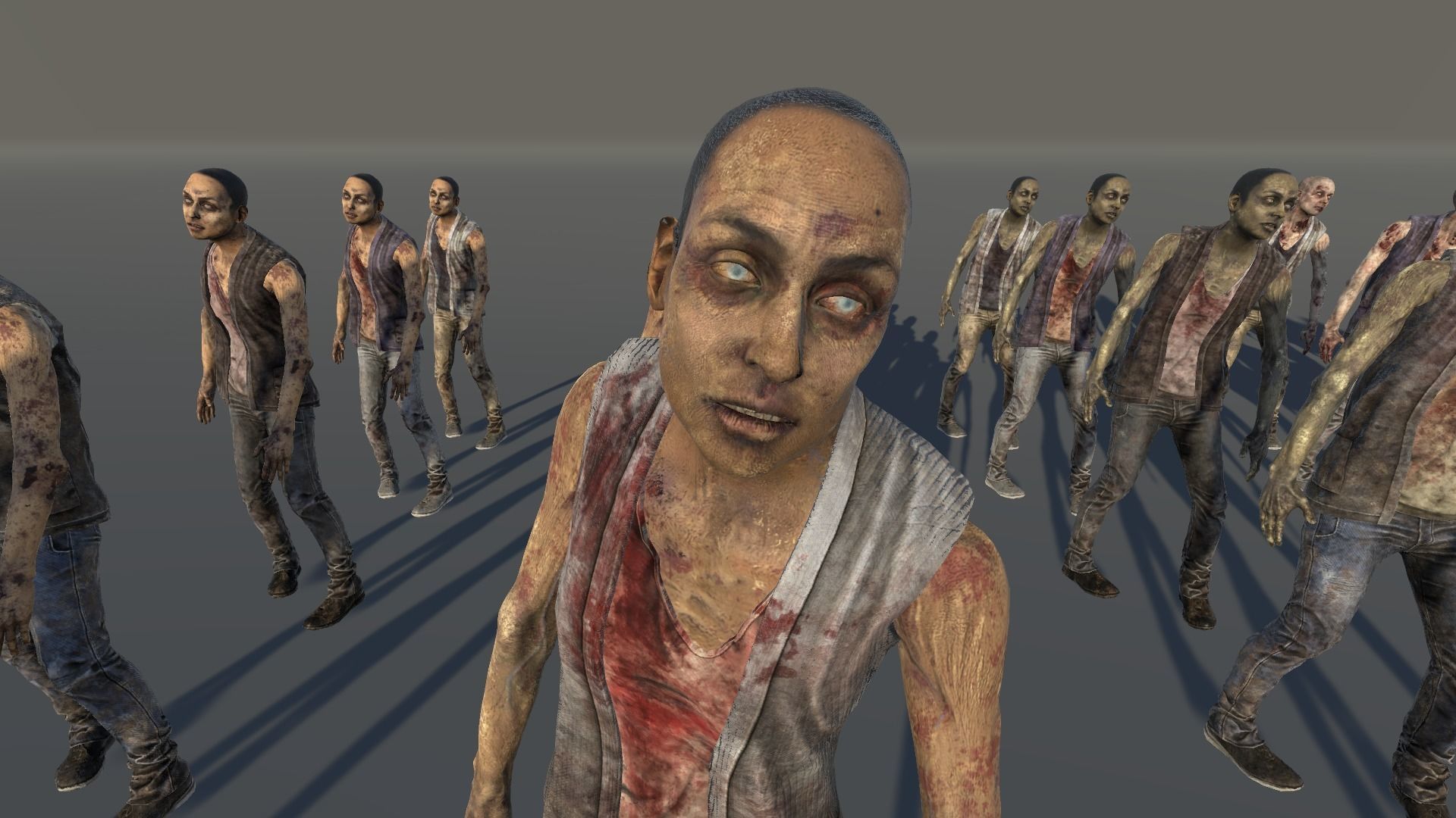 Zombie Civilian Female 03 Low-poly 3D model_3