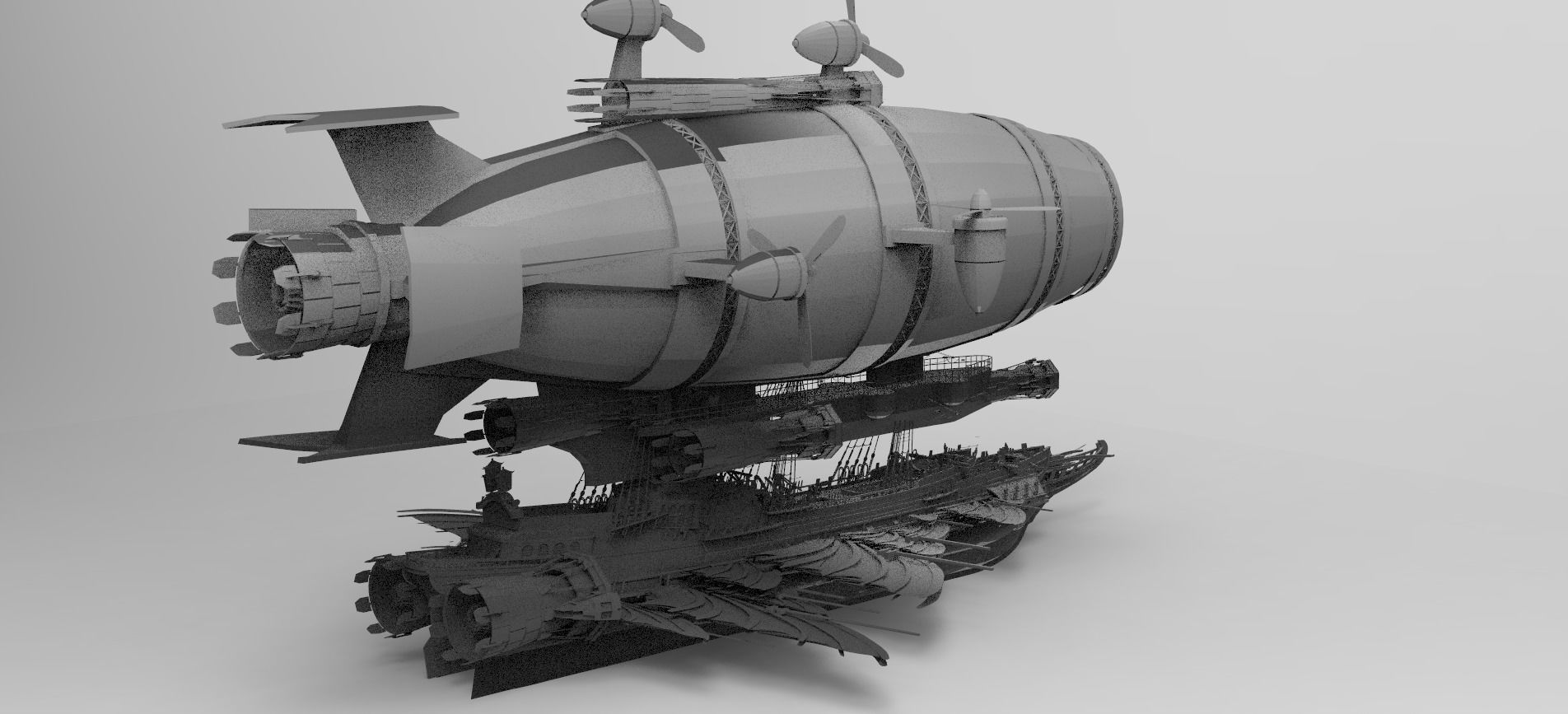 Zeppelin Airship Prince  3D model_1