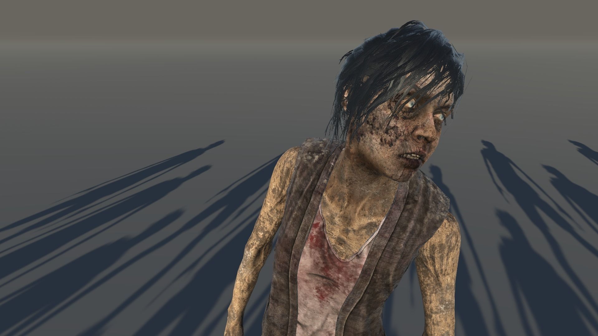 Zombie Civilian Female 04 Low-poly 3D model_7