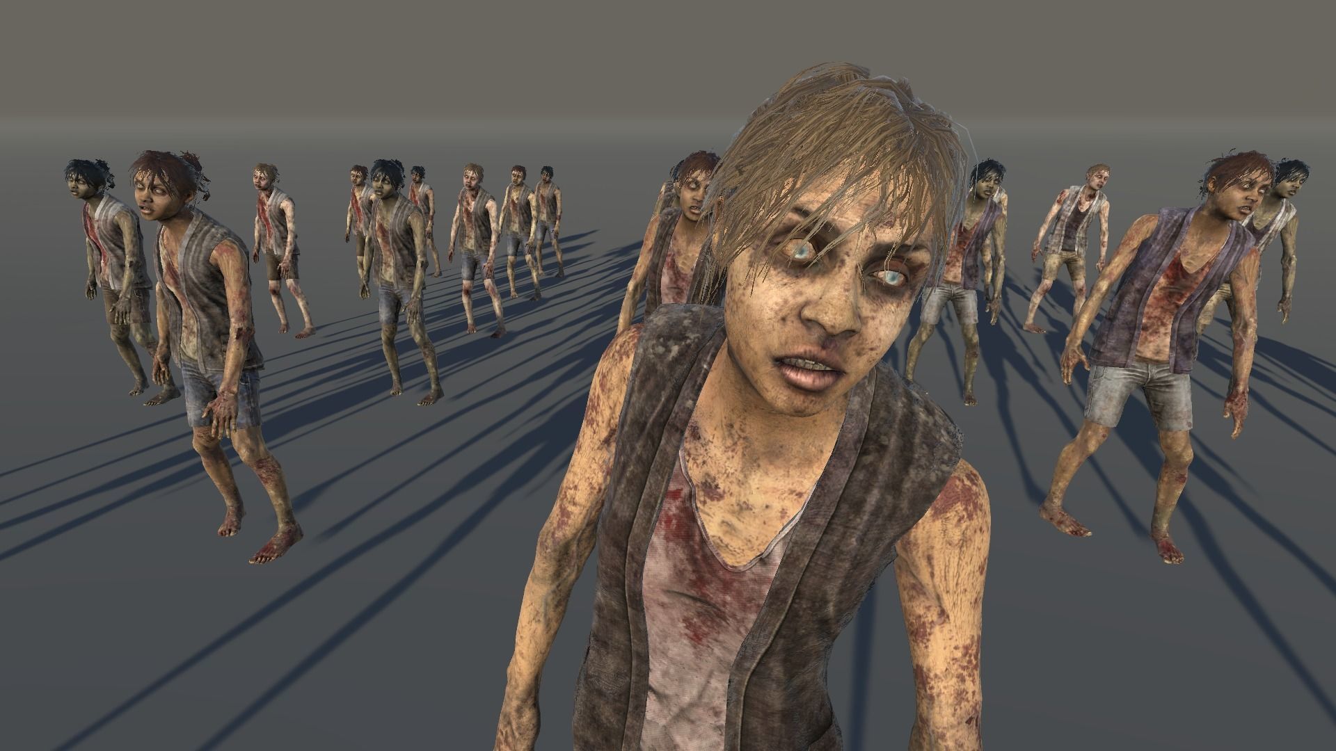 Zombie Civilian Female 04 Low-poly 3D model_2