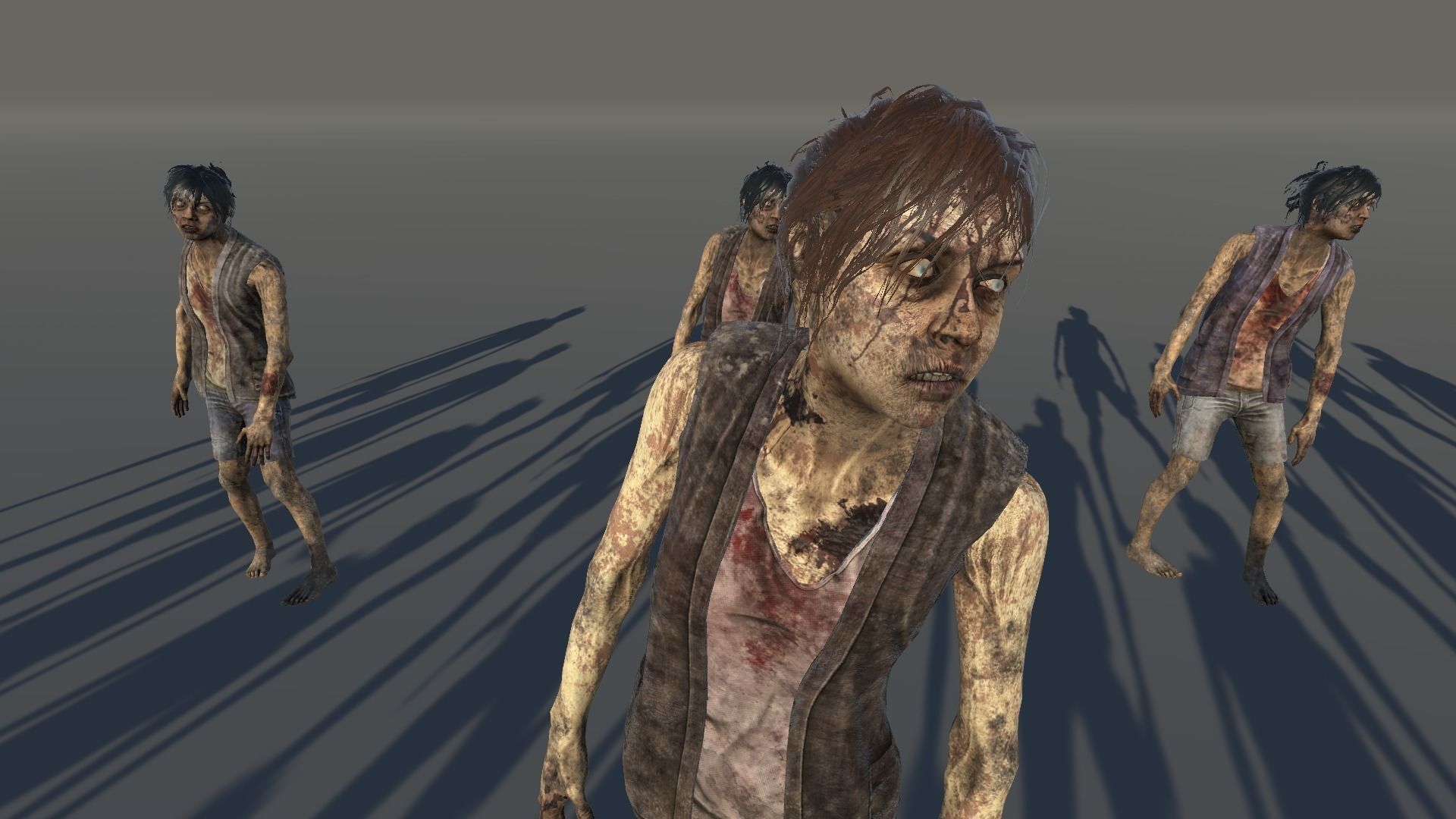 Zombie Civilian Female 04 Low-poly 3D model_6