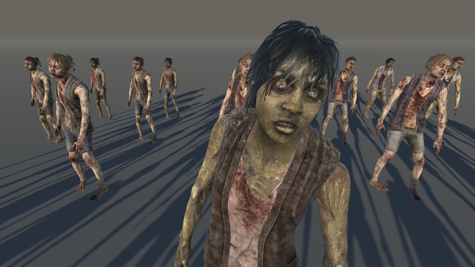 Zombie Civilian Female 04 Low-poly 3D model_4