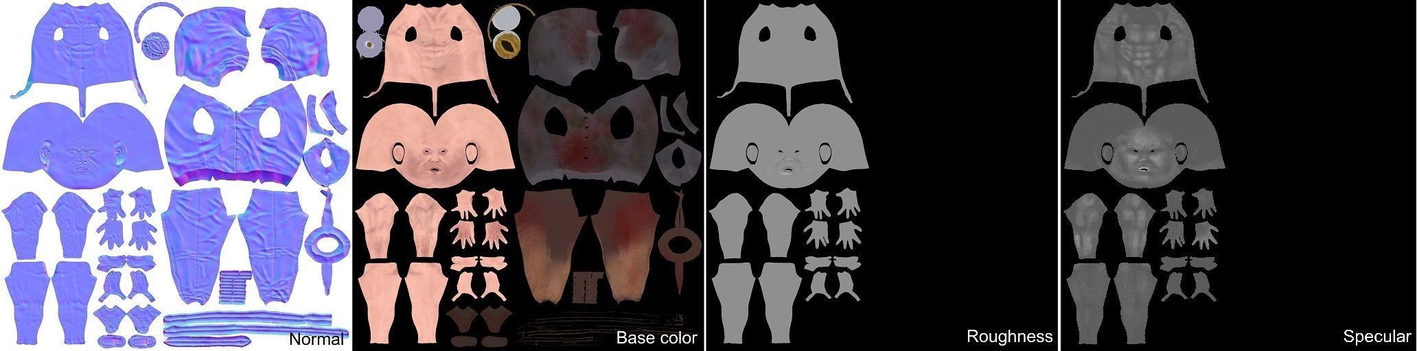 The Witcher man holding sword 3D model_11