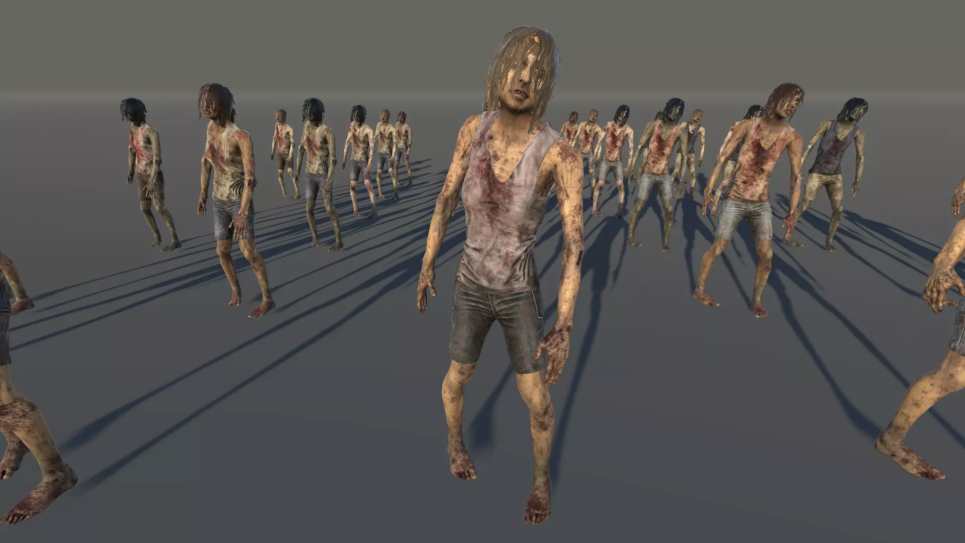 Zombie Civilian Female 05 Low-poly 3D model_0