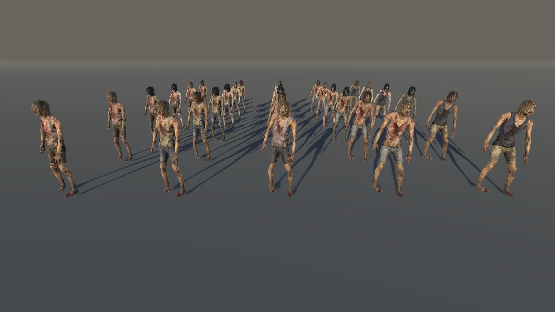 Zombie Civilian Female 05 Low-poly 3D model_1