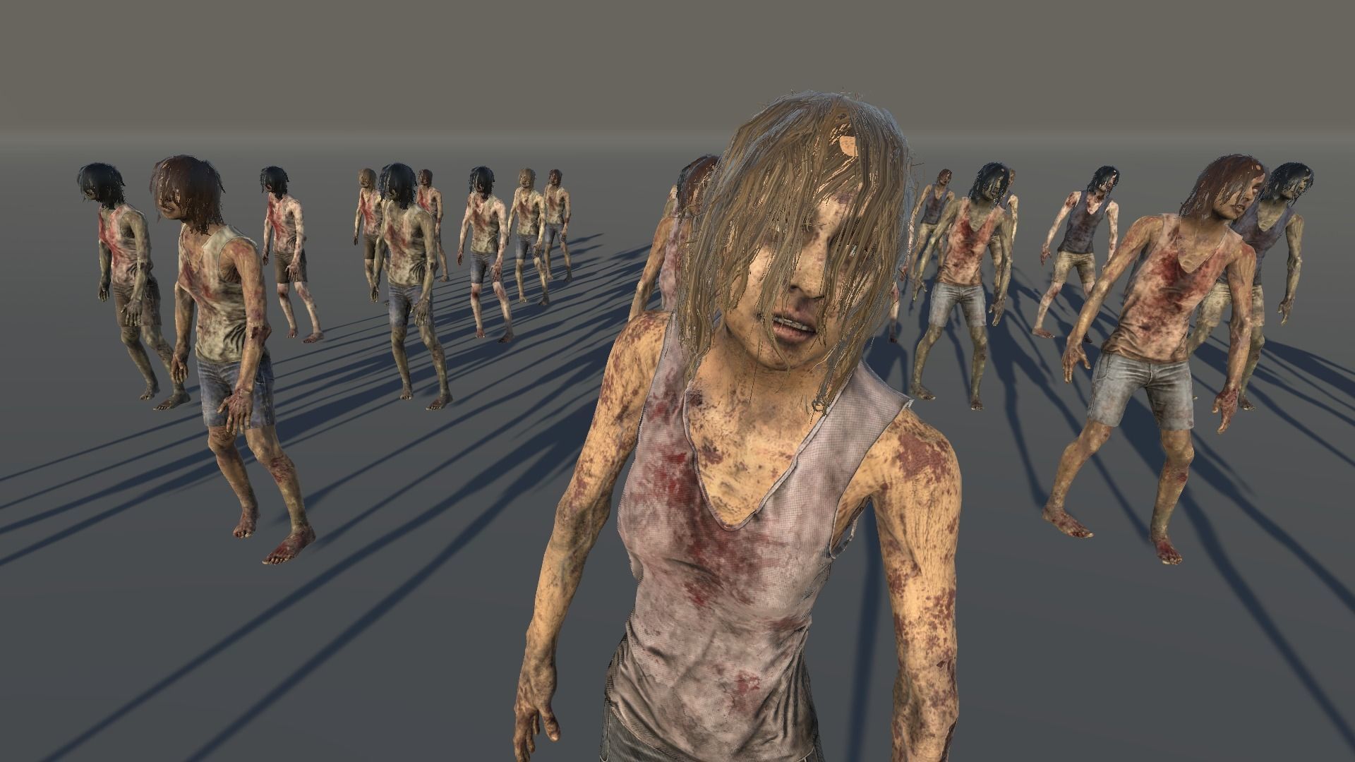 Zombie Civilian Female 05 Low-poly 3D model_2