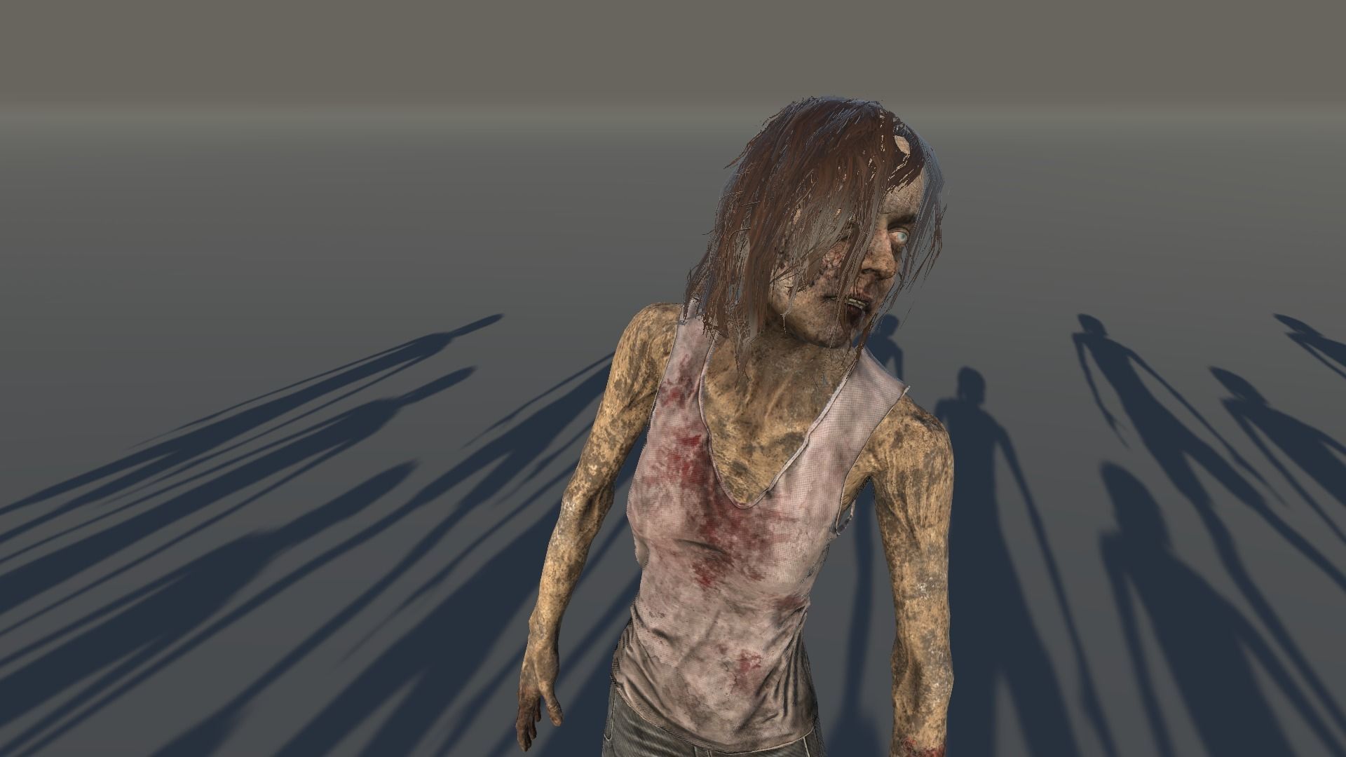Zombie Civilian Female 05 Low-poly 3D model_7