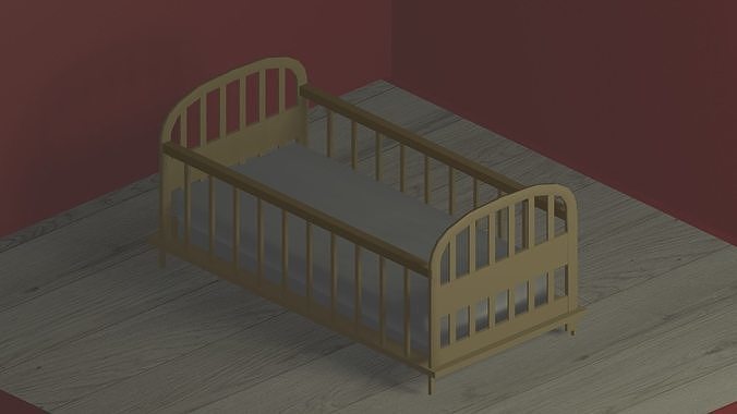 3D model Cradle baby crib VR / AR / low-poly | CGTrader