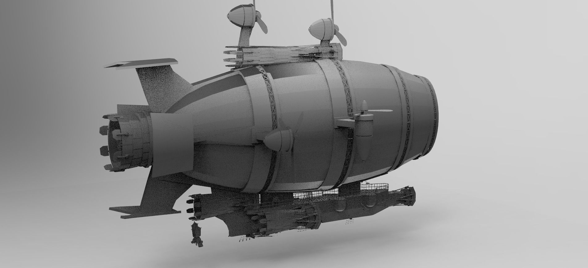 Zeppelin Airship 3D model_1