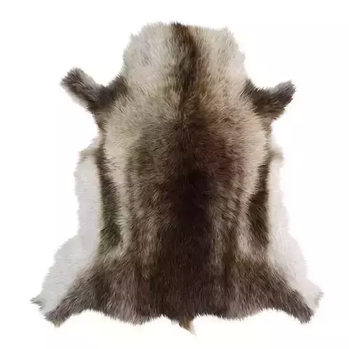 Reindeer skin carpet