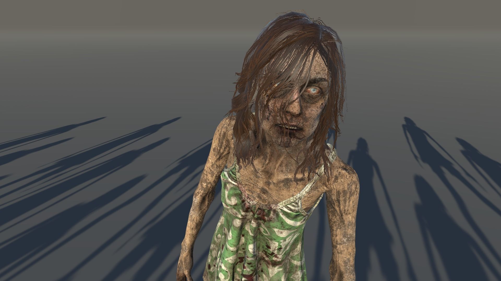 Zombie Civilian Female 06 Low-poly 3D model_7