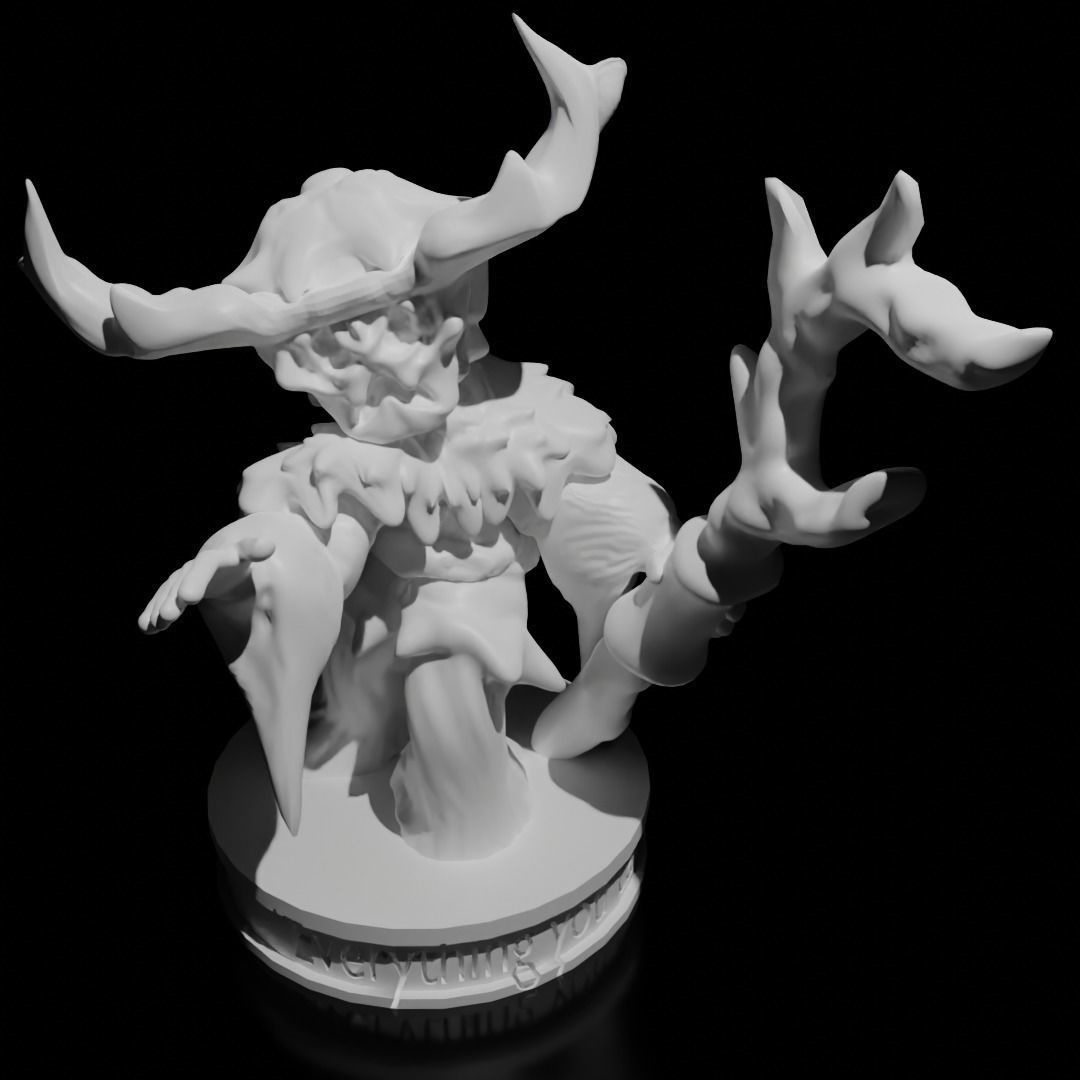 Druid Miniature Set 3D print model_2