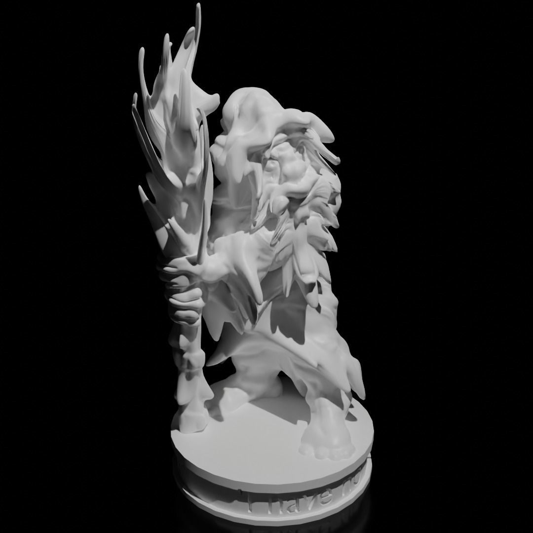 Druid Miniature Set 3D print model_3