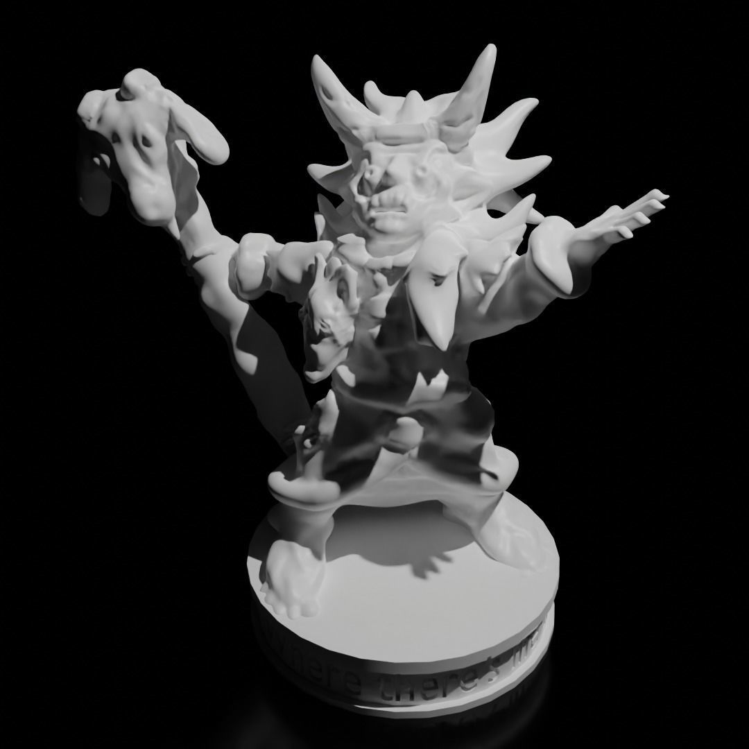 Druid Miniature Set 3D print model_1