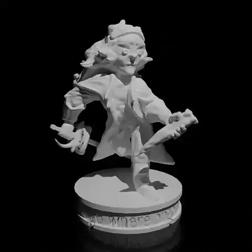 Human Rogue Female Miniature 3D print model