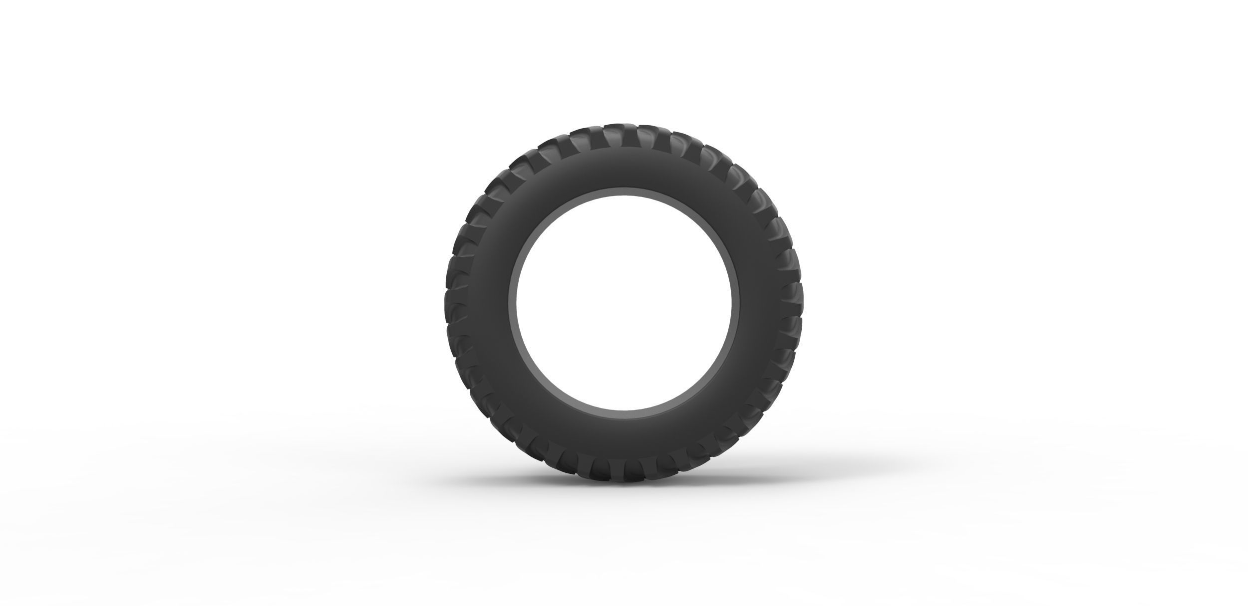 Tractor tire Scale 1 to 25 3D print model_3
