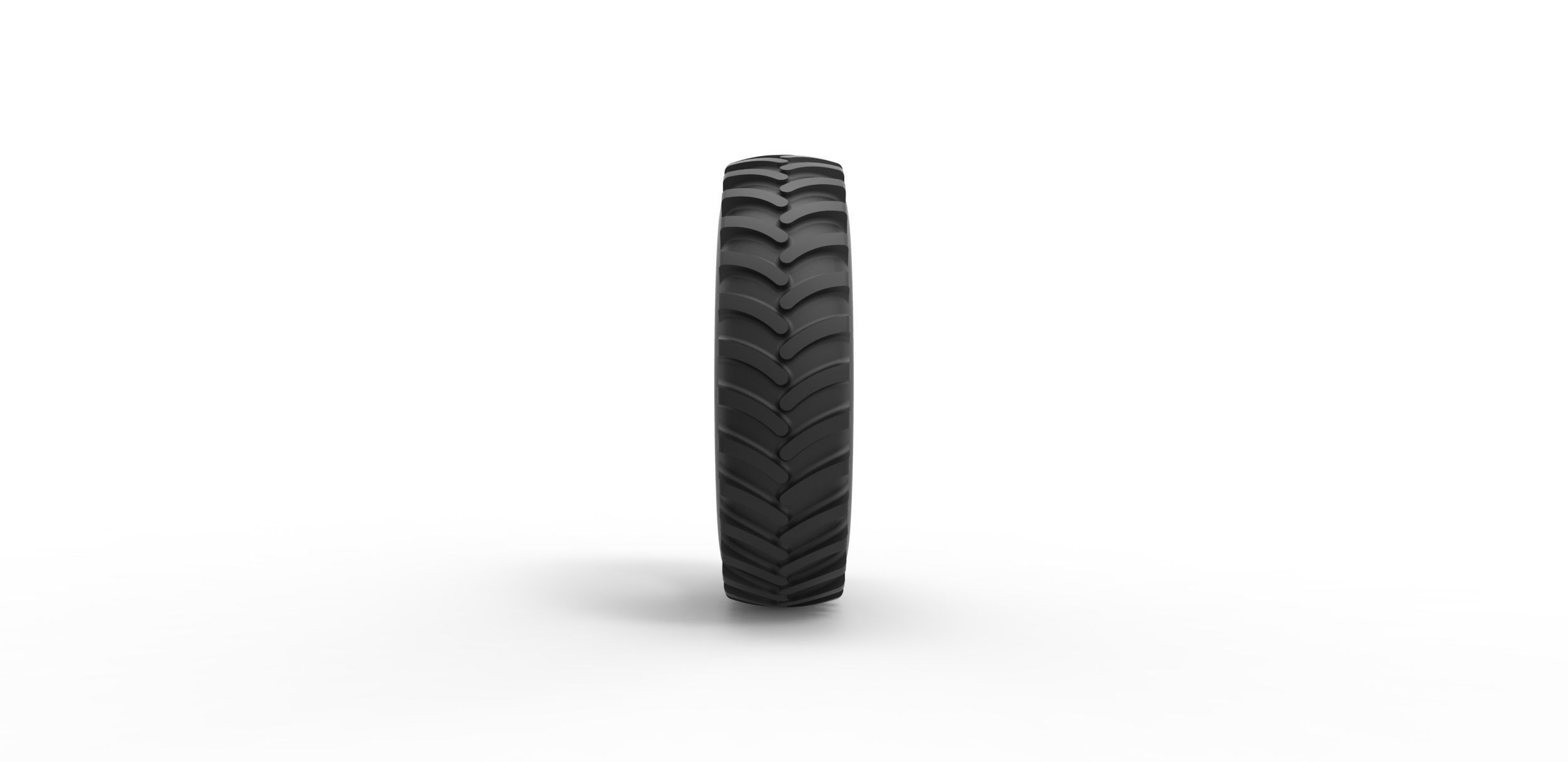 Tractor tire Scale 1 to 25 3D print model_2